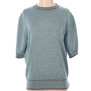 Marc Jacobs baby blue metallic lurex sweater